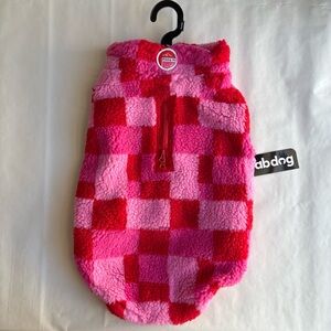 Fabdog pink Sherpa dog vest size 16 - medium small dog spot for leash Nwt